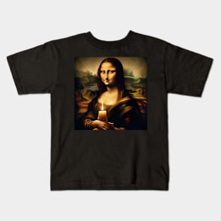 Mona Lisa Candlemas Glow Kids T-Shirt